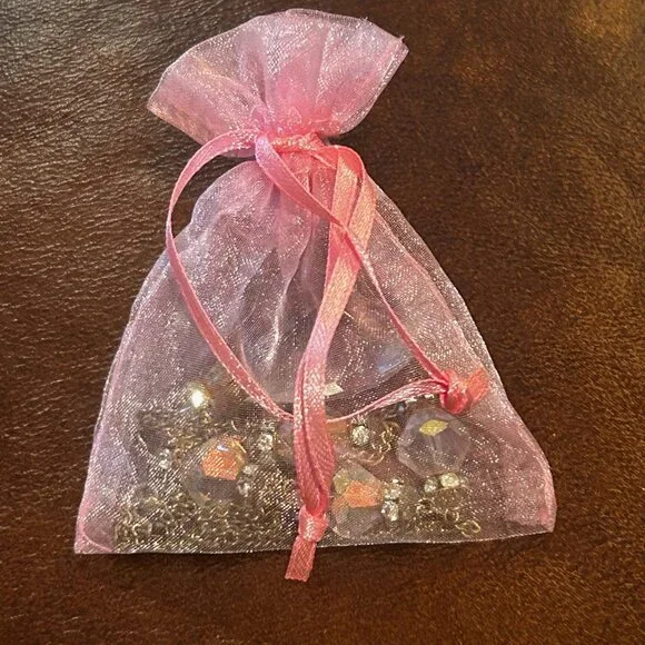 Antique Style Crystal Teardrop Drop Rhinestone Glass Beaded Necklace - Picture 12 of 12